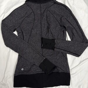 Lululemon Athletica Black and Gray Cowl Neck Top